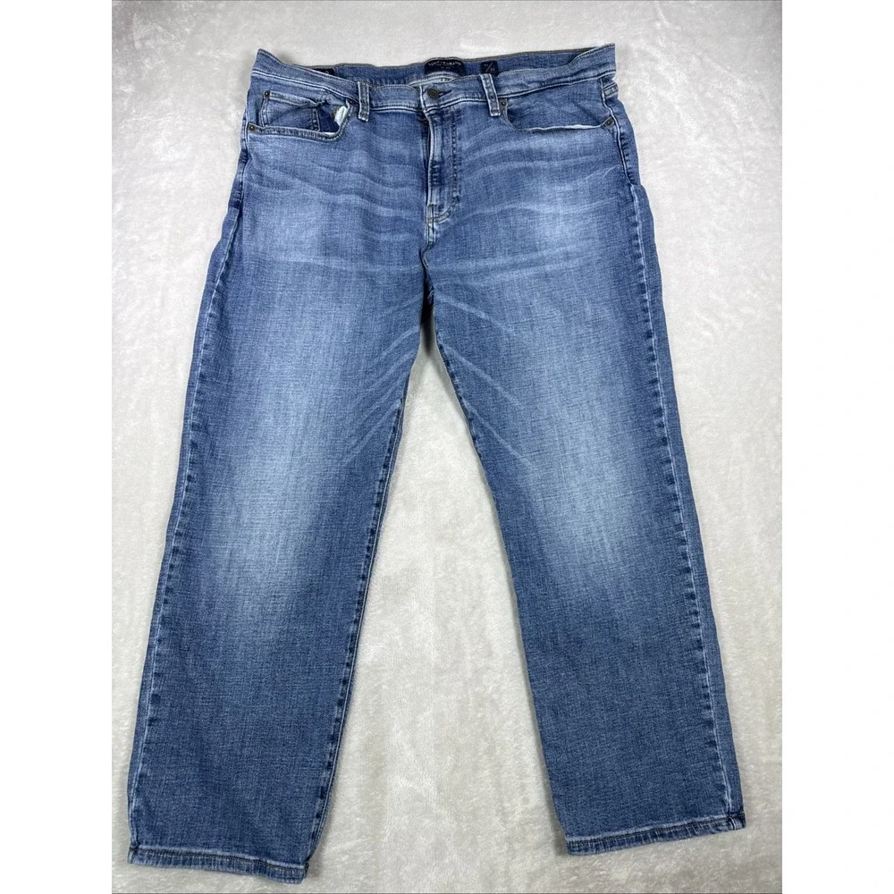 Lucky Brand 363 Vintage Straight Jeans Mens 40X30 Blue Medium Wash Stretch Denim